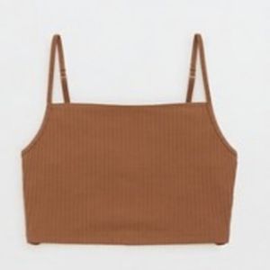 Aerie camel colored lace back bralette